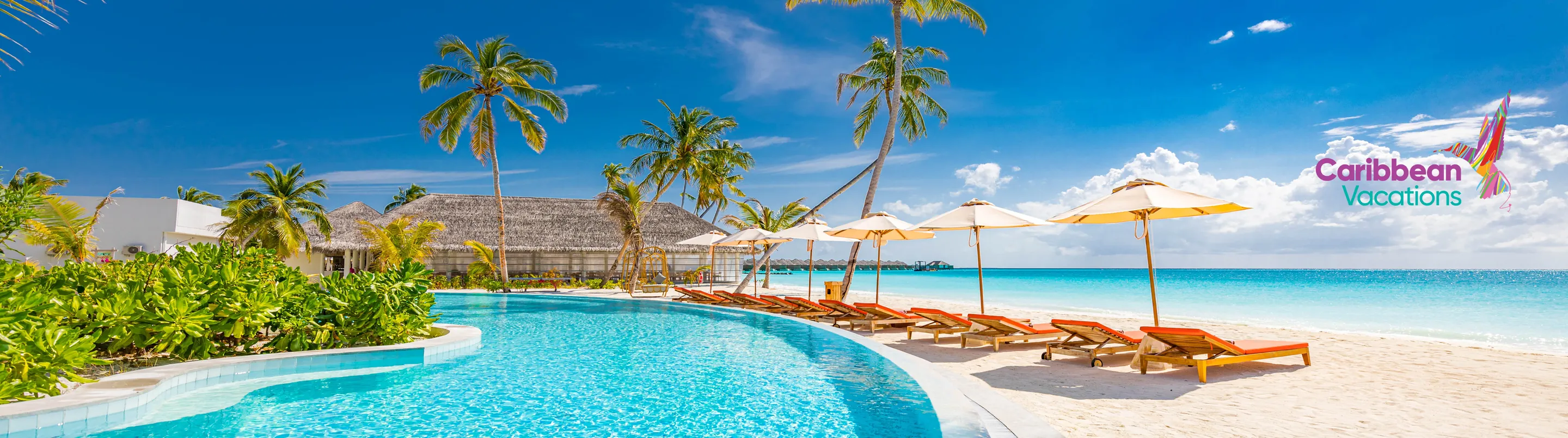 Tropical beach with turquoise waters.