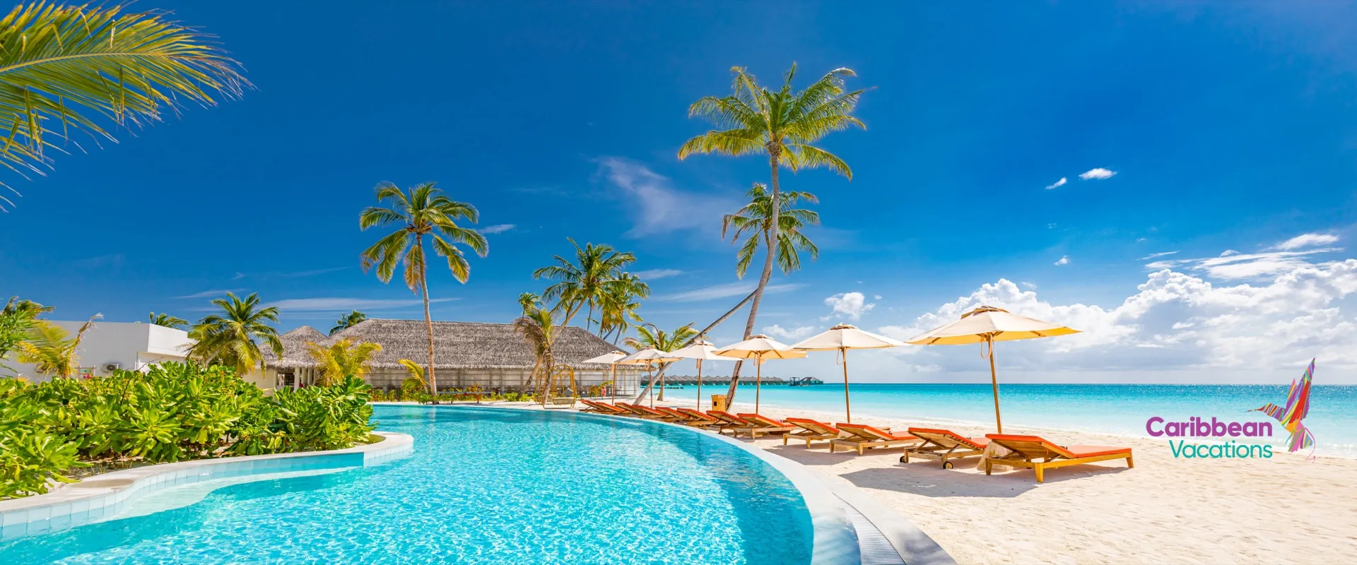 Tropical beach with turquoise waters.